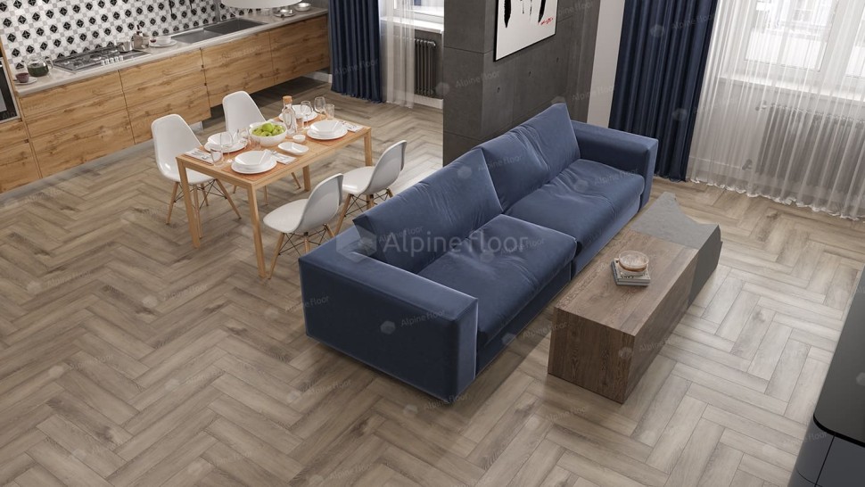 Виниловая плитка "Alpine Floor" Parquet LVT Дуб Исида (590*118*2,5 мм) — купить в Тамбове