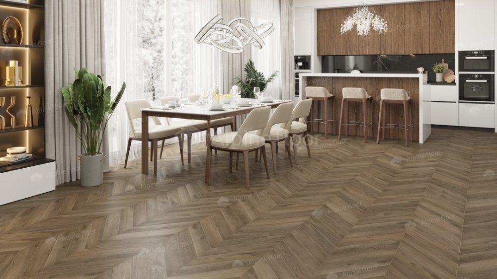 LVT плитка "Alpine Floor" Дуб Насыщенный (555*127*2,5 мм) — купить в Тамбове