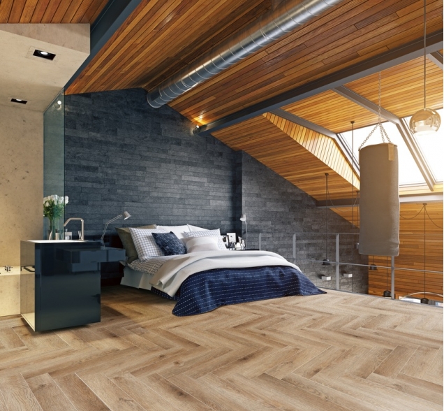 Виниловый ламинат SPC "Cronafloor" Herringbone Дуб Монпелье (640*128*4,5 мм) — купить в Тамбове