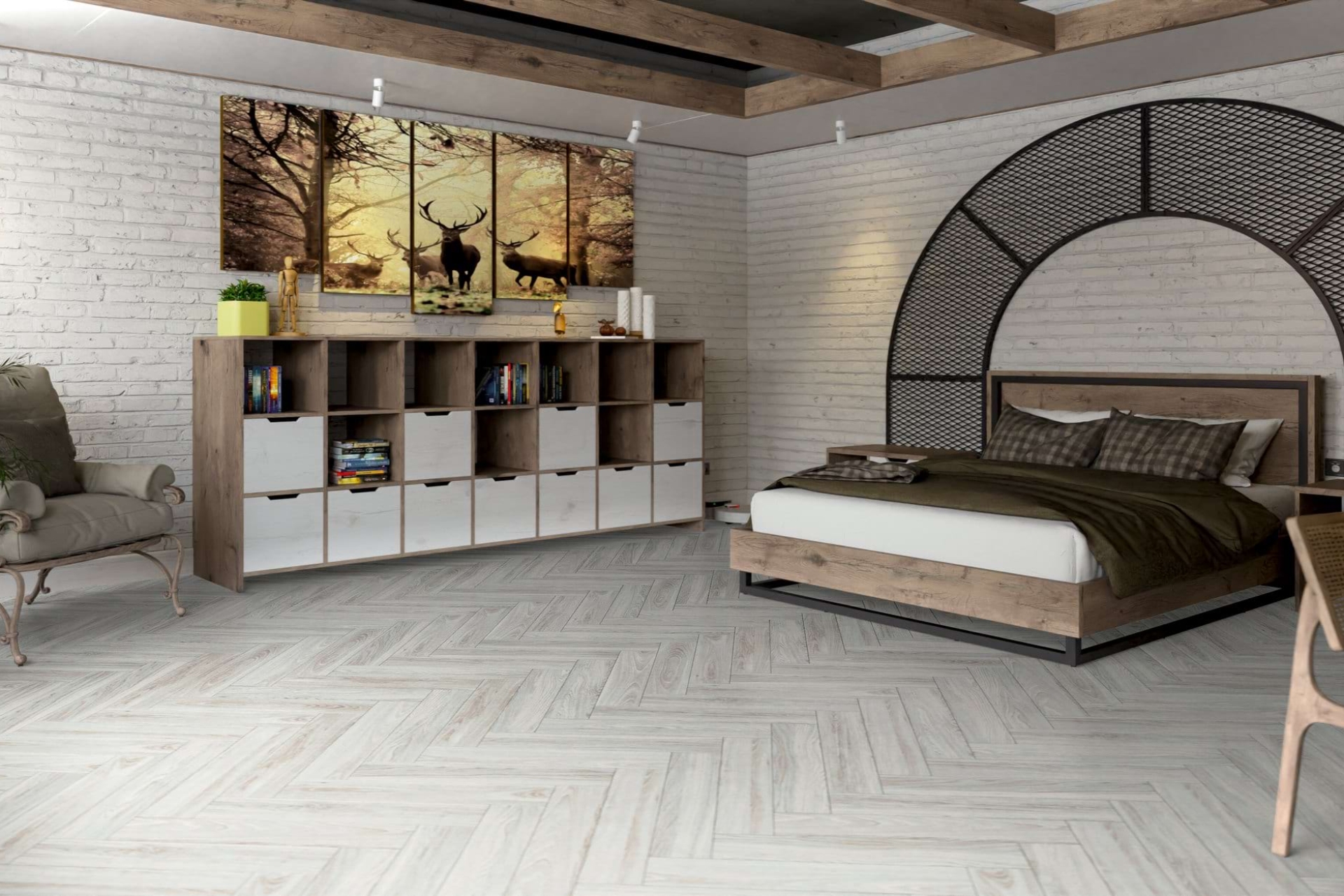 Инженерный паркет «Damy Floor» Ванильный (укладка елочкой) — купить в Тамбове