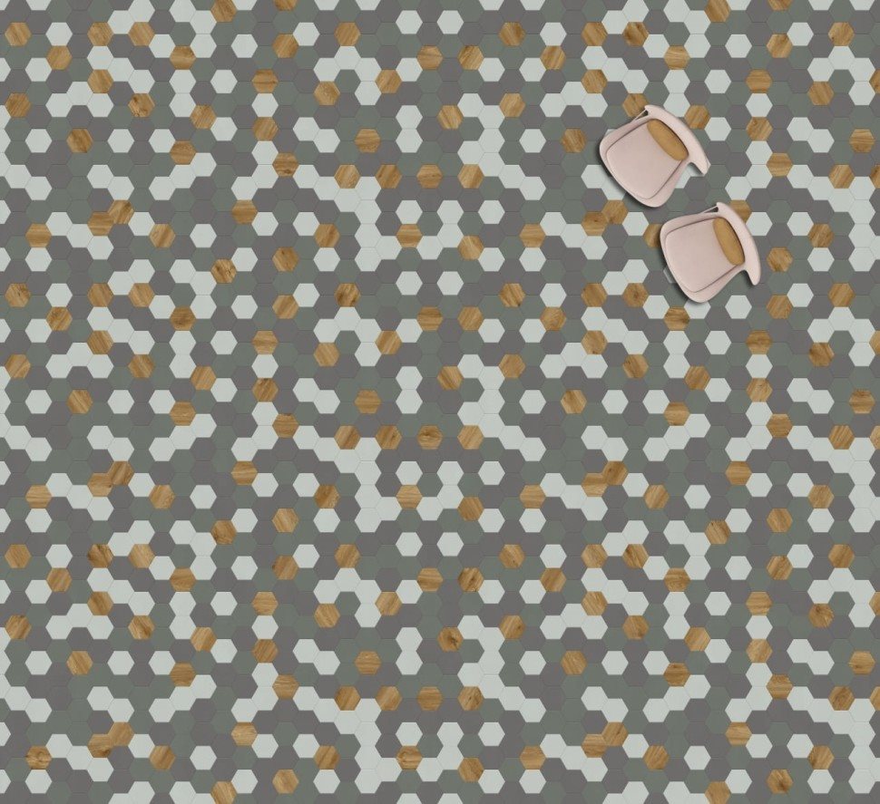 Виниловая плитка "Moduleo" Moods Hexagon 349 (226,32*196*2,5 мм) — купить в Тамбове