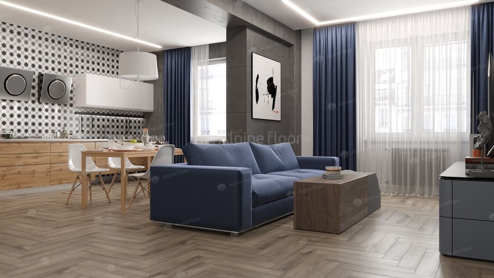 Виниловая плитка "Alpine Floor" Parquet LVT Дуб Исида (590*118*2,5 мм) — купить в Тамбове