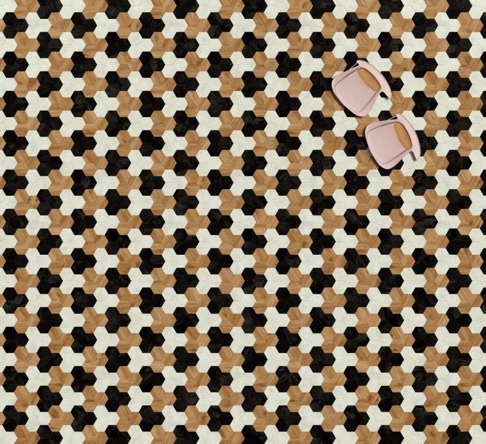 Виниловая плитка "Moduleo" Moods Hexagon 354 (226,32*196*2,5 мм) — купить в Тамбове