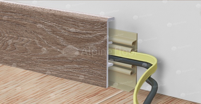 Напольный плинтус Rico Concept 80 Дуб каньон кремовый (2200*20*80 мм) — купить в Тамбове