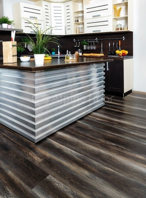 Кварцвиниловая плитка "Alpine Floor" Орех Темный  (1219*184*2мм) — купить в Тамбове