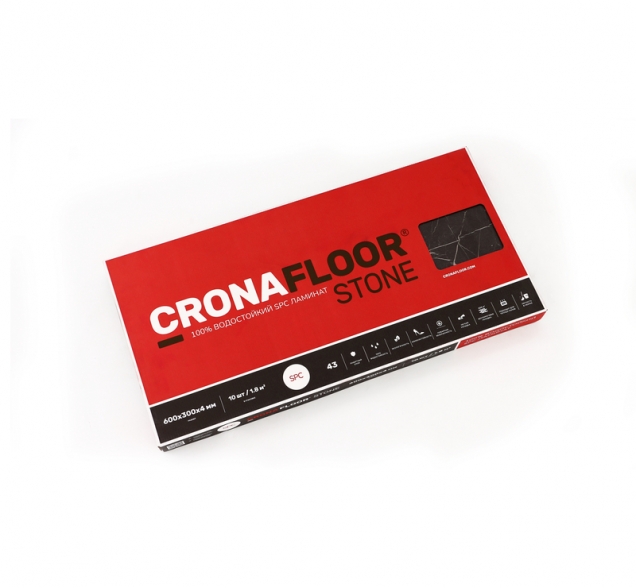SPC ламинат "CronaFloor" Stone 4V Ноче (600*300*4 мм) — купить в Тамбове