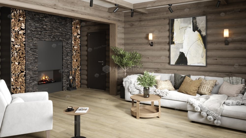 SPC Ламинат "Alpine Floor" Дуб сливочный (1220*183*8 мм) — купить в Тамбове