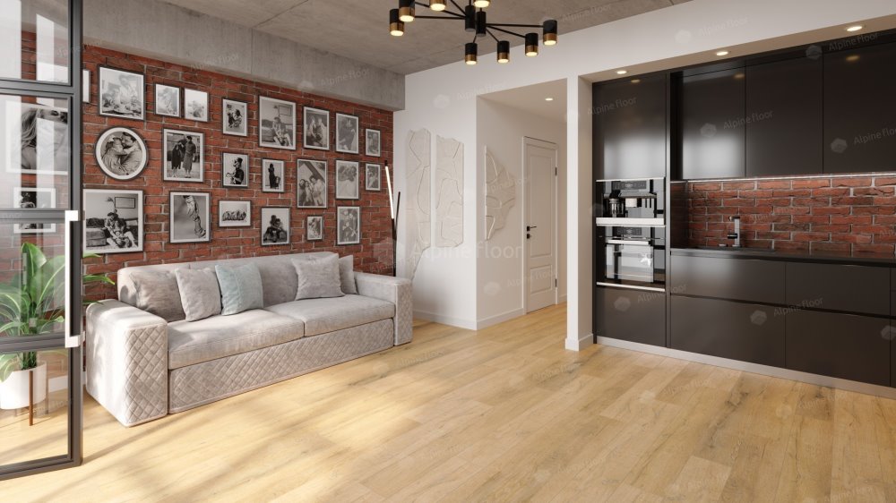 SPC Ламинат "Alpine Floor" Дуб медовый (1220*183*8 мм) — купить в Тамбове