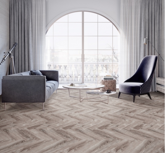 Виниловый ламинат SPC "Cronafloor" Herringbone Дуб Тулон (640*128*4,5 мм) — купить в Тамбове