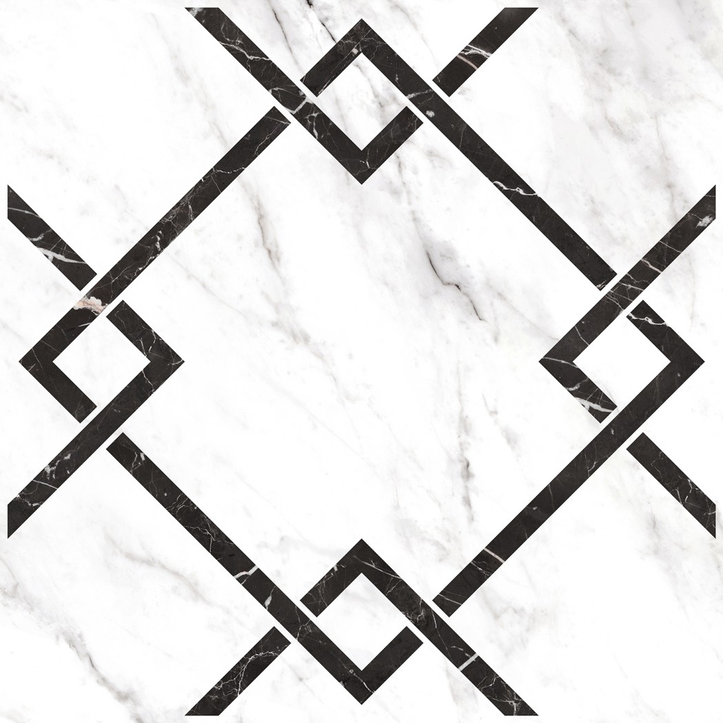 Керамогранит "Керамин" 600*600 Монте Р 7Д Орнамент Лаппатированный Белый — купить в Тамбове