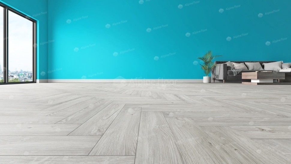 Виниловая плитка "Alpine Floor" Parquet LVT Снежный (590*118*2,5 мм) — купить в Тамбове