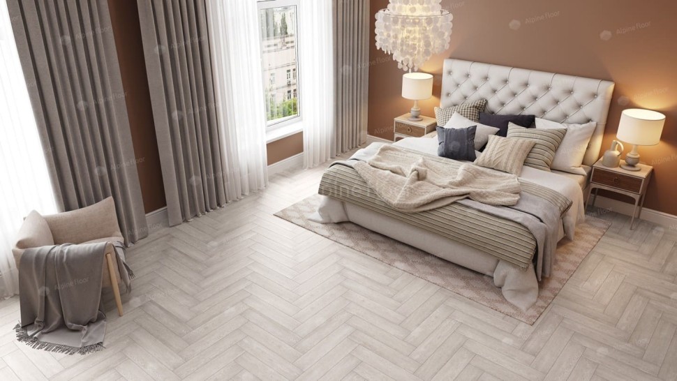 Виниловая плитка "Alpine Floor" Parquet LVT Голубой Лес (590*118*2,5 мм) — купить в Тамбове