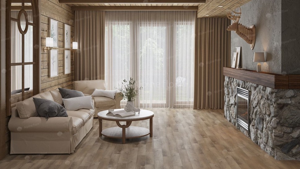 Виниловая плитка "Alpine Floor" Parquet LVT Дуб Синистра (590*118*2,5 мм) — купить в Тамбове