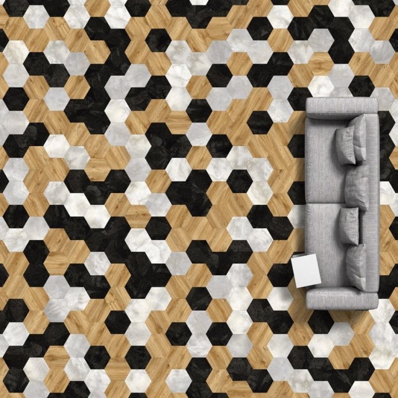 Виниловая плитка Big Hexagon 260 (452,64*392*2,5 мм) — купить в Тамбове