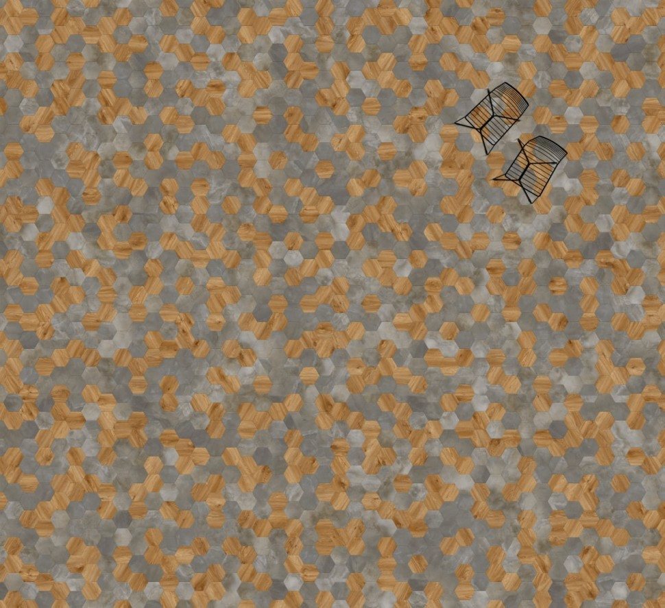 Виниловая плитка "Moduleo" Moods Hexagon 323 (226,32*196*2,5 мм) — купить в Тамбове