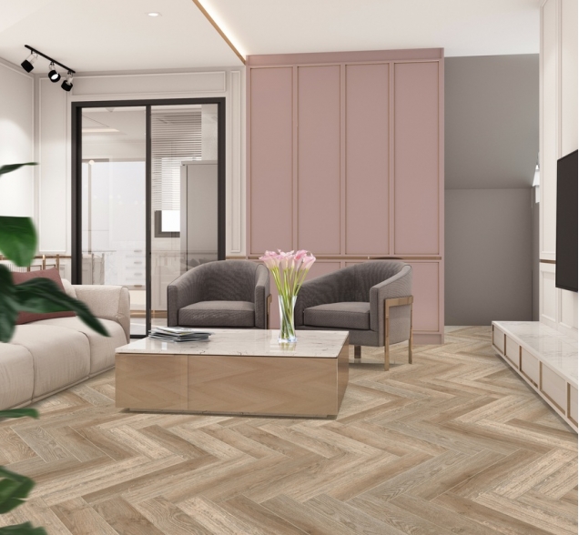 Виниловый ламинат SPC "Cronafloor" Herringbone Дуб Лилль (640*128*4,5 мм) — купить в Тамбове