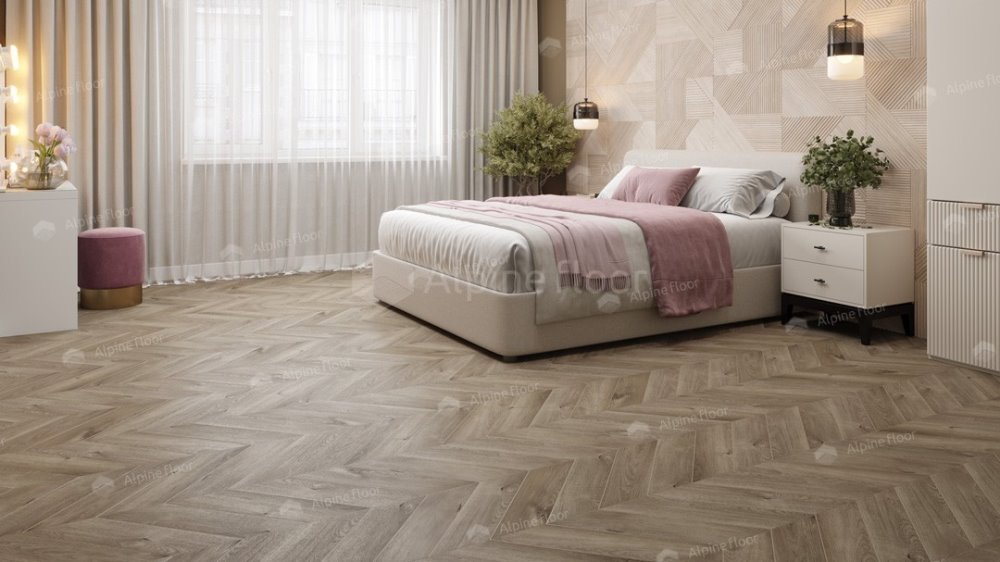 LVT плитка "Alpine Floor" Дуб Натуральный Отбеленный (555*127*2,5 мм) — купить в Тамбове