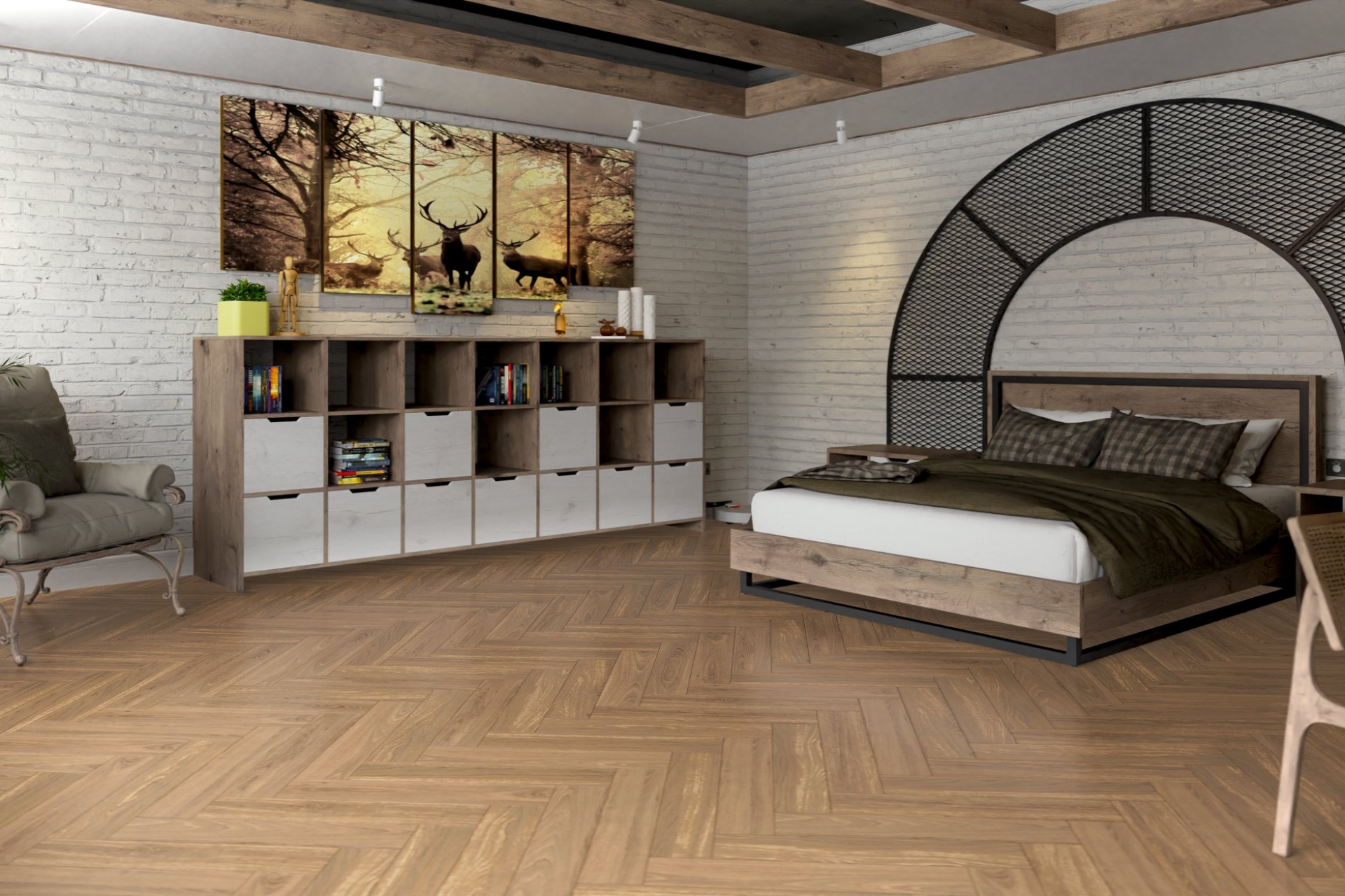 Инженерный паркет «Damy Floor» Натуральный (укладка елочкой) — купить в Тамбове