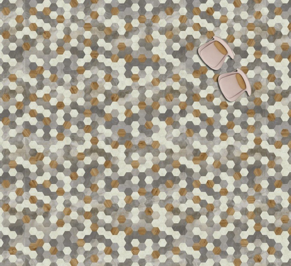 Виниловая плитка "Moduleo" Moods Hexagon 348 (226,32*196*2,5 мм) — купить в Тамбове