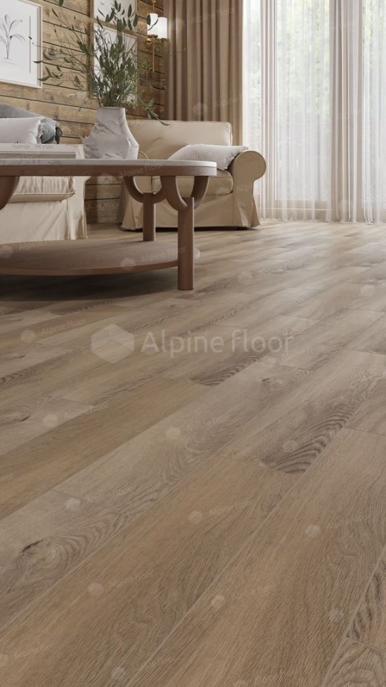 Виниловая плитка "Alpine Floor" Parquet LVT Дуб Синистра (590*118*2,5 мм) — купить в Тамбове