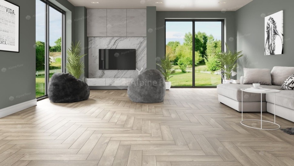 Виниловая плитка "Alpine Floor" Parquet LVT Дуб Натуральный Отбеленный (590*118*2,5 мм) — купить в Тамбове