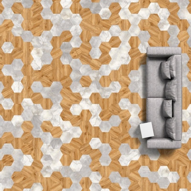 Виниловая плитка Big Hexagon 261 (452,64*392*2,5 мм) — купить в Тамбове