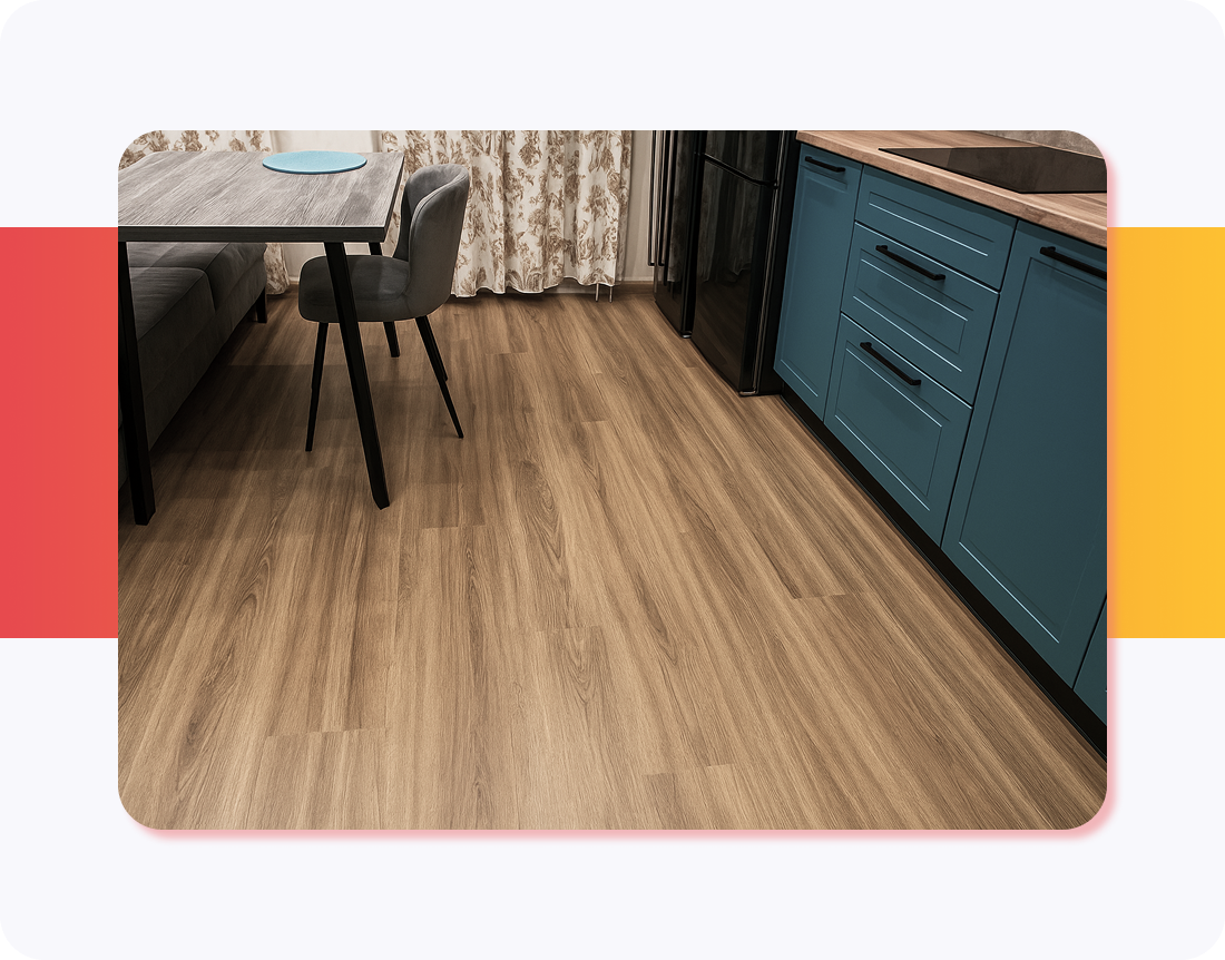 Укладка ПВХ-плитки в ЖК «Лига Чемпионов»