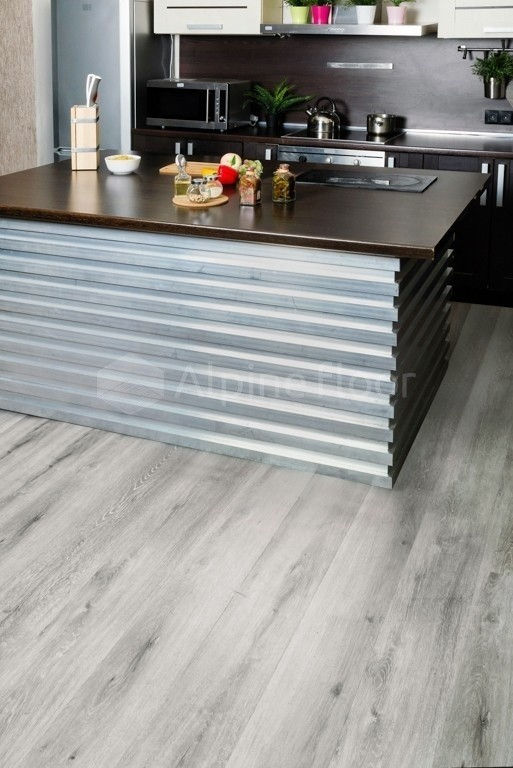 Замковая ПВХ плитка "Alpine Floor" Ясень Серый  (1220*183*4мм) — купить в Тамбове