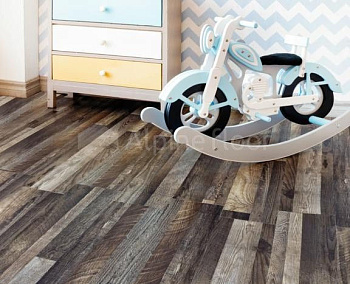 Кварцвиниловая плитка "Alpine Floor" Орех Состаренный (1219*184*3мм) — фото и характеристики