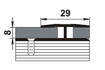 Порожек алюминиевый ПС-15 (1350*29*8 мм)